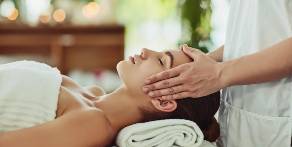 woman receiving massage